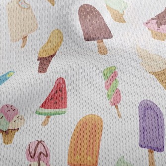 Special Shape Ice Cream Athletic Mesh Flat Back