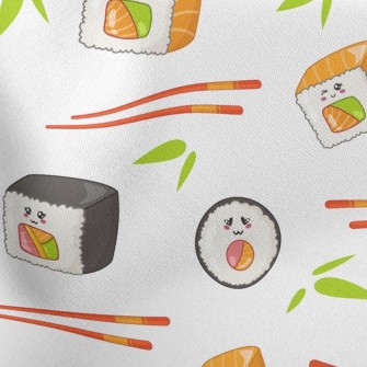 Sushi Rolls And Chopsticks Stretch Ponte