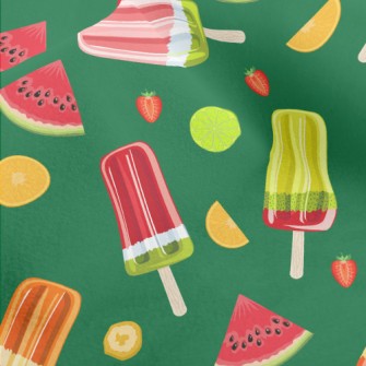 Bright Fruit Popsicles Micro Fleece