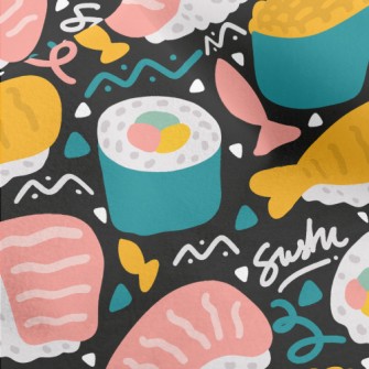 Salmon Fried Shrimp Sushi Micro Fleece