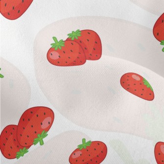 Mini Strawberries Lightweight Performance Linen