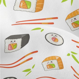 Sushi Rolls And Chopsticks Lightweight Performance Linen