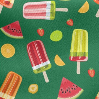 Bright Fruit Popsicles Jersey Backed Fleece