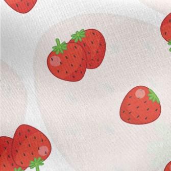 Mini Strawberries Jersey Backed Fleece