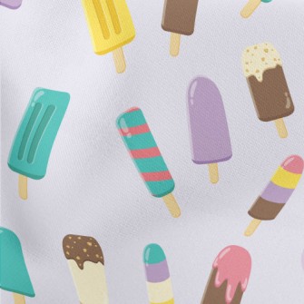 Various Flavors Of Popsicles Lightweight Cotton Poplin