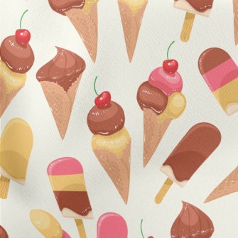 Chocolate Flavored Ice Lightweight Cotton Poplin