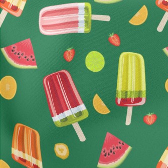 Bright Fruit Popsicles Lightweight Cotton Poplin
