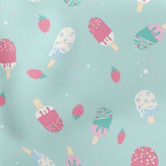 Strawberry Milk Popsicle Lightweight Cotton Poplin