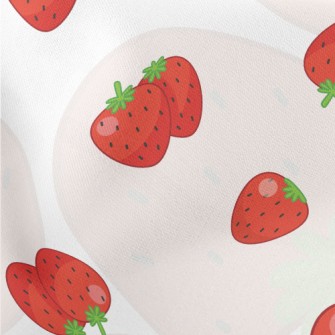 Mini Strawberries Lightweight Cotton Poplin