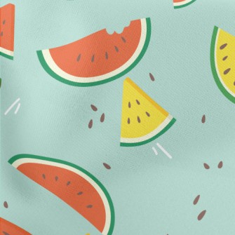 Yellow And Red Flesh Watermelo Lightweight Cotton Poplin