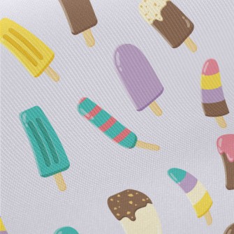 Various Flavors Of Popsicles Midweight Cotton Poplin