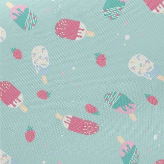 Strawberry Milk Popsicle Midweight Cotton Poplin