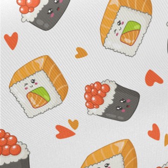 Salmon Roe Salmon Sushi Midweight Cotton Poplin