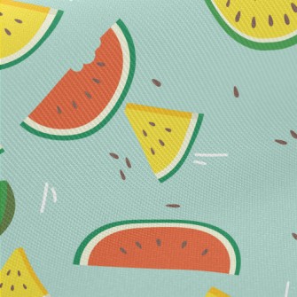 Yellow And Red Flesh Watermelo Midweight Cotton Poplin