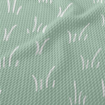 Simple Weed Pattern Birdseye Piqué