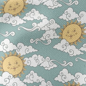 Faces, Sun, And Clouds Waterproof Canvas