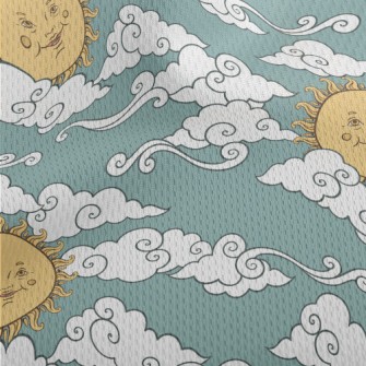 Faces, Sun, And Clouds Athletic Mesh Flat Back