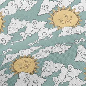 Faces, Sun, And Clouds Performance Linen