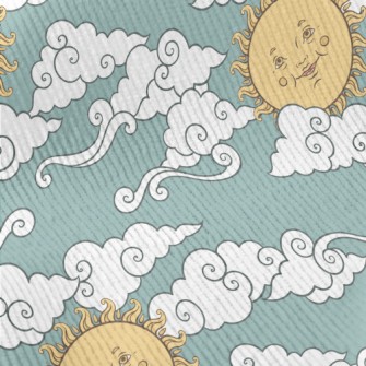 Faces, Sun, And Clouds Standard Corduroy