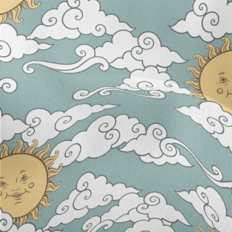 Faces, Sun, And Clouds Lightweight Performance Linen