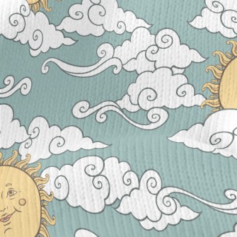 Faces, Sun, And Clouds Stretch Jersey