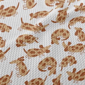 Cute Spotted Dachshund Birdseye Piqué