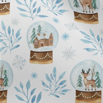 Winter Christmas Snow Globe Chiffon