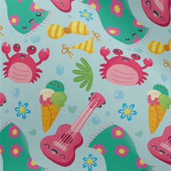 Happy Cartoon Beach Chiffon