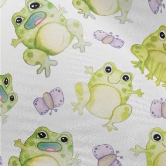 Watercolor Hand Drawn Frog Chiffon