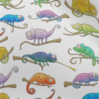 Funny Cartoon Chameleon Chiffon