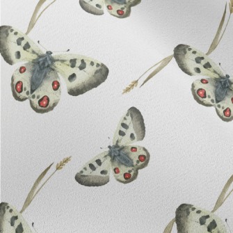Hand Drawn Meadow Butterflies Chiffon