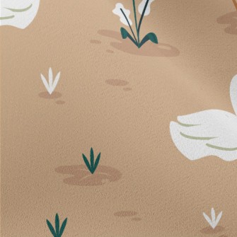 Elegant Cartoon Swan Chiffon