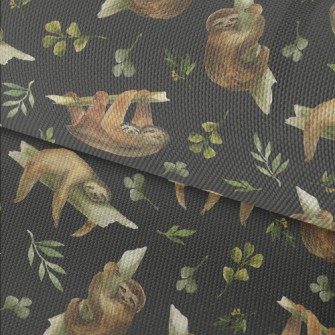 Watercolor Hand Drawn Sloth Waterproof Oxford