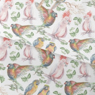 Hand Drawn Tropical Parrot Waterproof Oxford