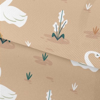 Elegant Cartoon Swan Waterproof Oxford