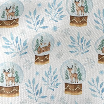 Winter Christmas Snow Globe Waterproof Canvas