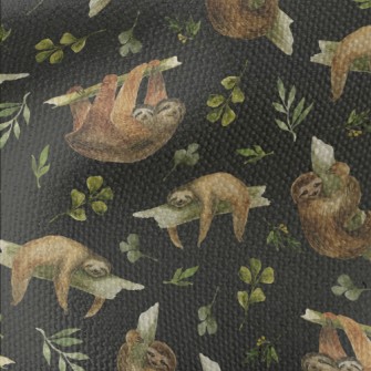 Watercolor Hand Drawn Sloth Waterproof Canvas