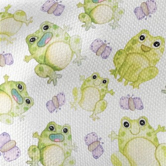 Watercolor Hand Drawn Frog Waterproof Canvas