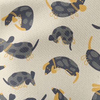 Black Dachshund Doodle Waterproof Canvas