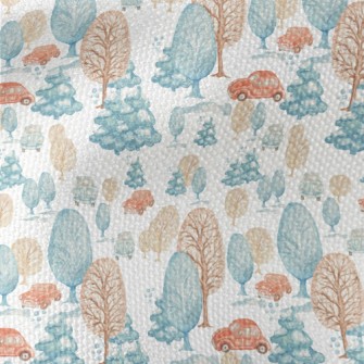 Winter Forest Drive Waterproof Canvas