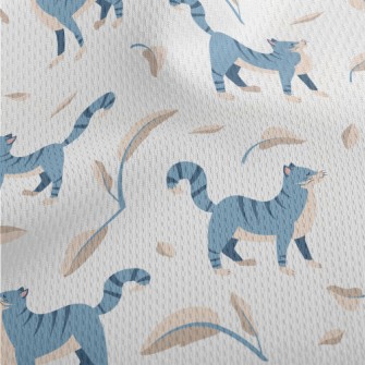 Proud Blue Cat Athletic Mesh Flat Back