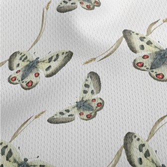 Hand Drawn Meadow Butterflies Athletic Mesh Flat Back