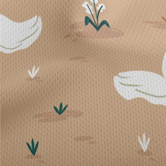 Elegant Cartoon Swan Athletic Mesh Flat Back