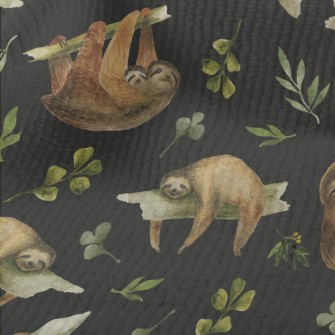 Watercolor Hand Drawn Sloth Terry