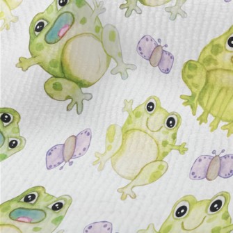 Watercolor Hand Drawn Frog Terry