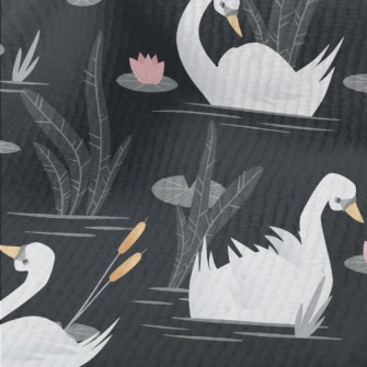 Elegant White Swan Terry