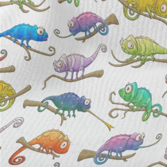 Funny Cartoon Chameleon Terry