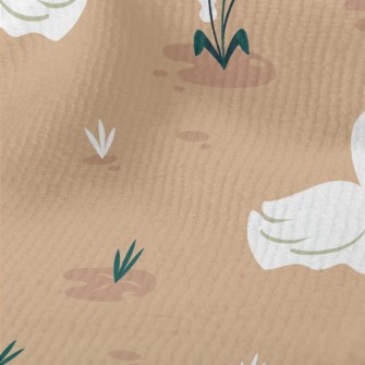 Elegant Cartoon Swan Terry