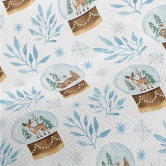 Winter Christmas Snow Globe Performance Linen