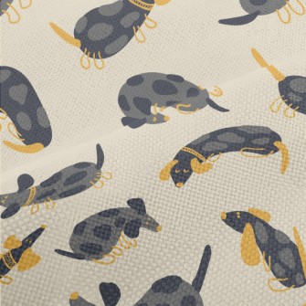 Black Dachshund Doodle Performance Linen
